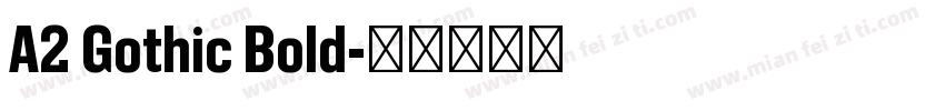 A2 Gothic Bold字体转换